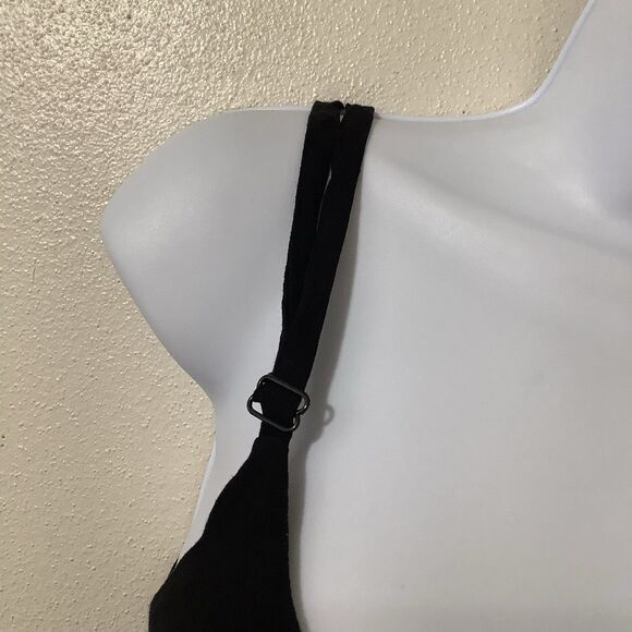 Reformation Black Slinky Dainty Gauzy Stappy Grunge Square Neck Slip Dress Med - Picture 5 of 11